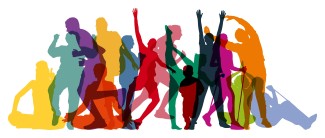 Silhouettes de sportives et sportifs