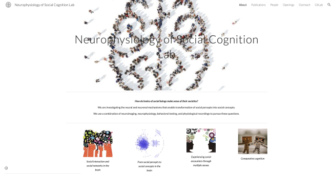 Visuel du site Neurophysiologie de la cognition sociale​