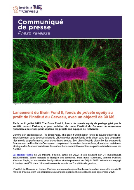 Lancement du Brain Fund II
