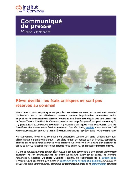 Rêver éveillé : les états oniriques ne sont pas réservés au sommeil